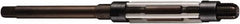 DORMER - Size 12, 37 to 45mm Variable Diam, Straight Shank Hand Adjustable Reamer - Straight Flute, 12.81" OAL, Right Hand Cut, 6 Flutes, High Speed Steel, Bright Finish - Americas Industrial Supply