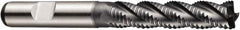 DORMER - 8mm Diam, Coarse Pitch, 38mm LOC, 4 Flute Powdered Metal Roughing Square End Mill - AlCrN Finish, 88mm OAL, 10mm Shank Diam, Single End, Centercutting, 35° Helix - Americas Industrial Supply