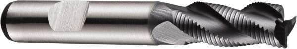 DORMER - 18mm Diam, Fine Pitch, 32mm LOC, 3 Flute Powdered Metal Roughing Square End Mill - AlCrN Finish, 92mm OAL, 16mm Shank Diam, Single End, Extended Reach, Centercutting, 35° Helix - Americas Industrial Supply