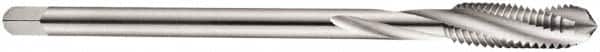 DORMER - M36x4.00 Metric Coarse 4 Flute 6H Bottoming Spiral Flute Tap - Cobalt, Bright Finish, 200mm OAL, Right Hand Flute, Right Hand Thread, Series E258 - Americas Industrial Supply