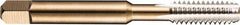DORMER - 1-3/8 - 6 UNC 2B/3B 4 Flute Bright Finish High Speed Steel Straight Flute Standard Hand Tap - Bottoming, Right Hand Thread, 6-1/16" OAL, 1.87" Thread Length, H4 Limit, Oversize - Americas Industrial Supply