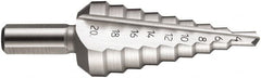 DORMER - 9 Hole Sizes, 4 to 20mm Hole Diam High Speed Steel Step Drill Bit - Americas Industrial Supply