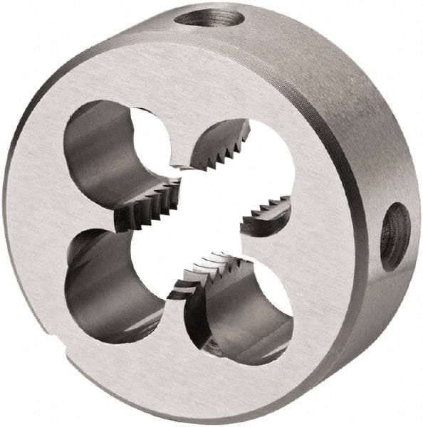 DORMER - 3/8-18 NPT Thread, Nonadjustable Round Pipe Die - High Speed Steel, Right Hand Thread - Exact Industrial Supply