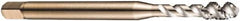 DORMER - 1/2-20 UNF 3 Flute 2B Bottoming Spiral Flute Tap - Cobalt, Bright Finish, 110mm OAL, Right Hand Flute, Right Hand Thread, Series EX30 - Americas Industrial Supply
