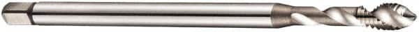 DORMER - M8x1.25 Metric Coarse 3 Flute 6H Bottoming Spiral Flute Tap - Cobalt, Bright Finish, 97mm OAL, Right Hand Flute, Right Hand Thread, Series E605 - Americas Industrial Supply