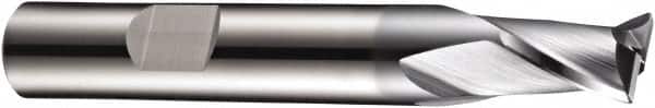 DORMER - 6mm Diam, 7mm LOC, 2 Flute Solid Carbide Keyway End Mill - Spiral Flute, AlCrN Finish, 6mm Shank Diam, 54mm OAL, 30° Helix, Centercutting - Americas Industrial Supply