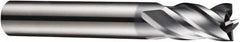 DORMER - 4 Flute Solid Carbide Roughing & Finishing Square End Mill - AlCrN Finish, Straight Shank, 35° Helix, Centercutting, Stub Length - Americas Industrial Supply