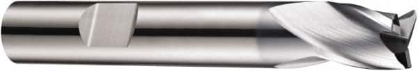 DORMER - 6mm Diam, 7mm LOC, 3 Flute Solid Carbide Keyway End Mill - Spiral Flute, AlCrN Finish, 6mm Shank Diam, 54mm OAL, 30° Helix, Centercutting - Americas Industrial Supply