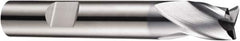 DORMER - 8mm Diam, 9mm LOC, 3 Flute Solid Carbide Keyway End Mill - Spiral Flute, AlCrN Finish, 8mm Shank Diam, 58mm OAL, 30° Helix, Centercutting - Americas Industrial Supply