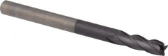 DORMER - 4 Flute Solid Carbide Roughing & Finishing Square End Mill - TiAlN Finish, Weldon Shank, 30° Helix, Centercutting, Regular Length - Americas Industrial Supply