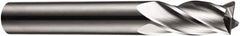 DORMER - 4 Flute Solid Carbide Roughing & Finishing Square End Mill - Uncoated, Straight Shank, 30° Helix, Centercutting, Regular Length - Americas Industrial Supply