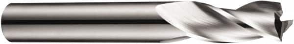 DORMER - 14mm, 30mm LOC, 14mm Shank Diam, 83mm OAL, 3 Flute, Solid Carbide Square End Mill - Single End, Bright Finish, Spiral Flute, 30° Helix, Centercutting, Right Hand Cut, Right Hand Flute, Series S903 - Americas Industrial Supply