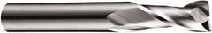 DORMER - 12mm, 25mm LOC, 12mm Shank Diam, 73mm OAL, 2 Flute, Solid Carbide Square End Mill - Single End, Bright Finish, Spiral Flute, 30° Helix, Centercutting, Right Hand Cut, Right Hand Flute, Series S902 - Americas Industrial Supply