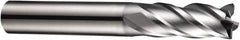 DORMER - 4 Flute Solid Carbide Roughing & Finishing Square End Mill - AlCrN Finish, Straight Shank, 35° Helix, Centercutting, Stub Length - Americas Industrial Supply