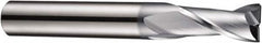 DORMER - 7mm Diam, 13mm LOC, 2 Flute Solid Carbide Keyway End Mill - Spiral Flute, AlCrN Finish, 8mm Shank Diam, 63mm OAL, 30° Helix, Centercutting - Americas Industrial Supply