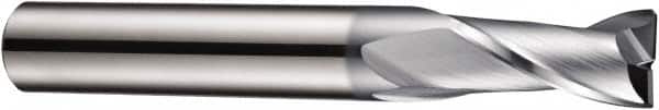 DORMER - 8mm Diam, 16mm LOC, 2 Flute Solid Carbide Keyway End Mill - Spiral Flute, AlCrN Finish, 8mm Shank Diam, 63mm OAL, 30° Helix, Centercutting - Americas Industrial Supply