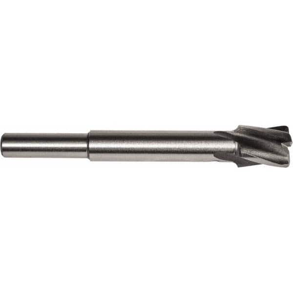 Union Butterfield - 17/32" Diam, 1/4" Shank, Diam, 4 Flutes, Straight Shank, Interchangeable Pilot Counterbore - Americas Industrial Supply