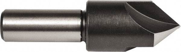 Union Butterfield - 5/8" Head Diam, 3/8" Shank Diam, 3 Flute 82° High Speed Steel Countersink - Bright Finish, 2-1/4" OAL, Single End, Straight Shank, Right Hand Cut - Americas Industrial Supply