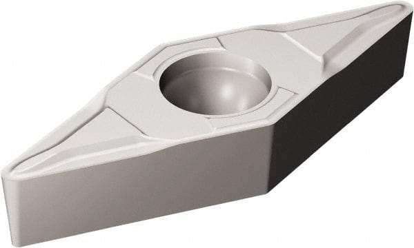 Sandvik Coromant - VBMT221 KF Grade H13A Carbide Turning Insert - Uncoated, 35° Diamond, 1/4" Inscr Circle, 1/8" Thick, 1/64" Corner Radius - Americas Industrial Supply