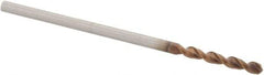 Walter-Titex - #54 130° Parabolic Flute Cobalt Screw Machine Drill Bit - AlCrN Finish, Right Hand Cut, 9mm Flute Length, 32mm OAL, Form V+A Point, Straight Shank - Americas Industrial Supply