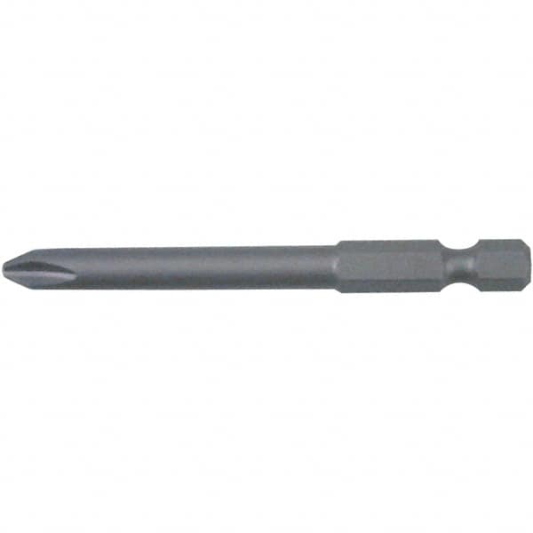 Wiha - #00 Phillips Power Bit Set - 1/4" Hex Drive, 2-3/4" OAL - Americas Industrial Supply