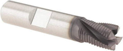 M.A. Ford - 3/8" Diam, Fine Pitch, 3/8" LOC, 4 Flute Solid Carbide Roughing Square End Mill - ALtima Finish, 2" OAL, 3/8" Shank Diam, Single End, Centercutting, 20° Helix - Americas Industrial Supply