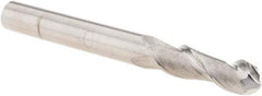 M.A. Ford - 1/4" Diam, 3/4" LOC, 2 Flute Solid Carbide Ball End Mill - Single End, 2-1/2" OAL, 1/4" Shank Diam, Spiral Flute - Americas Industrial Supply