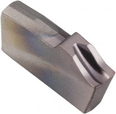 Kennametal - A23 CF KCU25 Grade, 0.118" Cutting Width, Carbide Cutoff Insert - 0° Neutral Lead Angle, 0.008" Cnr Rad, AlTiN Coated, Single End - Americas Industrial Supply