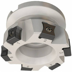 Iscar - 6 Inserts, 40mm Cut Diam, 16mm Arbor Diam, 10mm Max Depth of Cut, Indexable Square-Shoulder Face Mill - 0/90° Lead Angle, 40mm High, LN.. 11.. Insert Compatibility, Series TangMill - Americas Industrial Supply