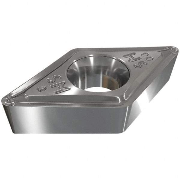 Iscar - DCMT2-1 SM Grade IC9150 Carbide Turning Insert - TiCN/Al2O3/TiN Finish, 55° Diamond, 1/4" Inscr Circle, 3/32" Thick, 1/64" Corner Radius - Americas Industrial Supply