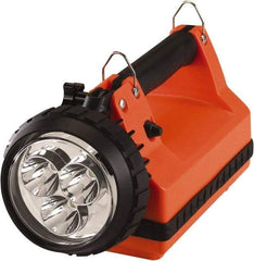 Streamlight - White LED Bulb, 540 Lumens, Spotlight/Lantern Flashlight - Orange Plastic Body, 1 6V Battery Included - Americas Industrial Supply