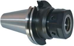 Parlec - 3/64" to 3/4" Capacity, 6" Projection, CAT50 Taper Shank, TG/PG 75 Collet Chuck - 0.0002" TIR, Through-Spindle - Exact Industrial Supply