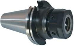Parlec - 3/64" to 3/4" Capacity, 6" Projection, CAT50 Taper Shank, TG/PG 75 Collet Chuck - 0.0002" TIR, Through-Spindle - Exact Industrial Supply