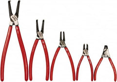 Wiha - 5 Piece Retaining Ring Plier Set - Comes in Box - Americas Industrial Supply
