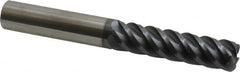 Accupro - 1/2" Diam 5 Flute Solid Carbide 0.09" Corner Radius End Mill - Americas Industrial Supply