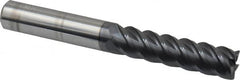 Accupro - 5/8", 5 Flute, Single End, Solid Carbide, 0.03" Corner Radius End Mill - 5" OAL, 45° Helix, Right Hand Flute, 2-1/2" LOC, Right Hand Cut - Americas Industrial Supply