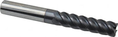 Accupro - 5/8", 5 Flute, Single End, Solid Carbide, 0.06" Corner Radius End Mill - 5" OAL, 45° Helix, Right Hand Flute, 2-1/2" LOC, Right Hand Cut - Americas Industrial Supply