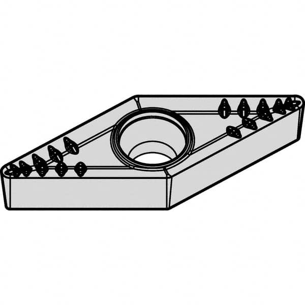 Kennametal - VBMT331 MP Grade KCP25B Carbide Turning Insert - TiOCN Finish, 35° Diamond, 4.4mm Inscr Circle, 3/16" Thick, 1/64" Corner Radius - Americas Industrial Supply