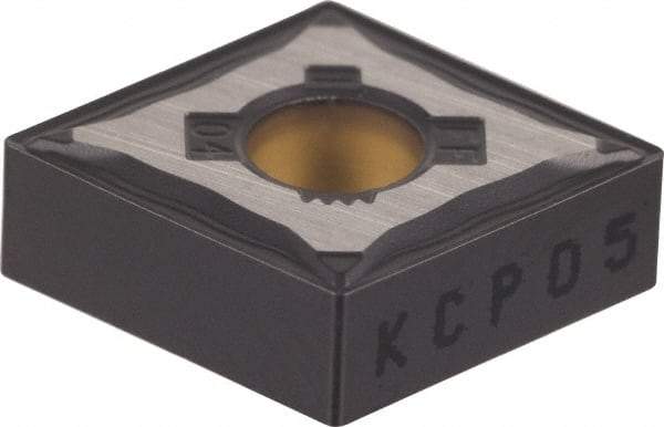 Kennametal - CNMG431 FF Grade KCP05 Carbide Turning Insert - TiCN/Al2O3 Finish, 80° Diamond, 1/2" Inscr Circle, 3/16" Thick, 1/64" Corner Radius - Americas Industrial Supply