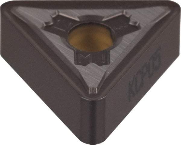 Kennametal - TNMG331 FW Grade KCP10 Carbide Turning Insert - TiCN/Al2O3 Finish, 60° Triangle, 3/8" Inscr Circle, 3/16" Thick, 1/64" Corner Radius - Americas Industrial Supply
