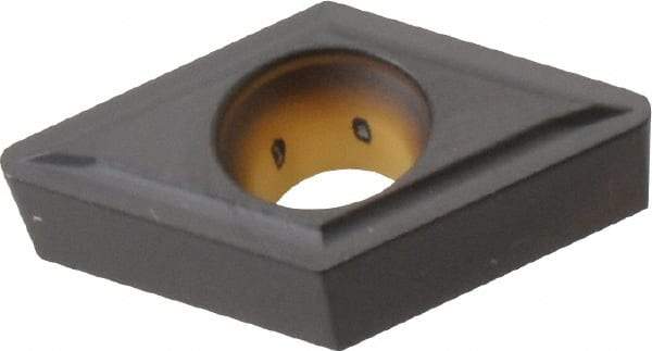Kennametal - DCMT32.52 LF Grade KCP10 Carbide Turning Insert - TiCN/Al2O3 Finish, 55° Diamond, 3/8" Inscr Circle, 5/32" Thick, 1/32" Corner Radius - Americas Industrial Supply
