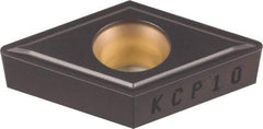 Kennametal - DCMT431 LF Grade KC850 Carbide Turning Insert - TiC/TiCN/TiN Finish, 55° Diamond, 1/2" Inscr Circle, 3/16" Thick, 1/64" Corner Radius - Americas Industrial Supply