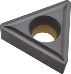 Kennametal - TCMT32.52 LF Grade KCP10 Carbide Turning Insert - TiCN/Al2O3 Finish, 60° Triangle, 3/8" Inscr Circle, 5/32" Thick, 1/32" Corner Radius - Americas Industrial Supply