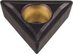 Kennametal - TPMT32.52 LF Grade KCP25 Carbide Turning Insert - TiCN/Al2O3 Finish, 60° Triangle, 3/8" Inscr Circle, 5/32" Thick, 1/32" Corner Radius - Americas Industrial Supply