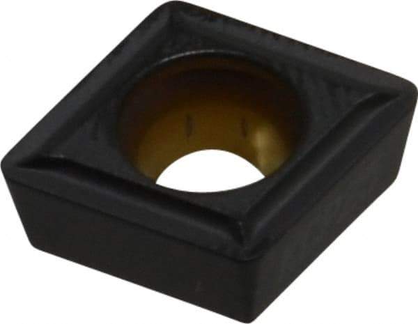 Kennametal - CPMT32.52 LF Grade KCP25 Carbide Turning Insert - TiCN/Al2O3 Finish, 80° Diamond, 3/8" Inscr Circle, 5/32" Thick, 1/32" Corner Radius - Americas Industrial Supply