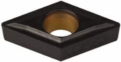 Kennametal - DCMT21.51 LF Grade KCP25 Carbide Turning Insert - TiCN/Al2O3 Finish, 55° Diamond, 1/4" Inscr Circle, 3/32" Thick, 1/64" Corner Radius - Americas Industrial Supply