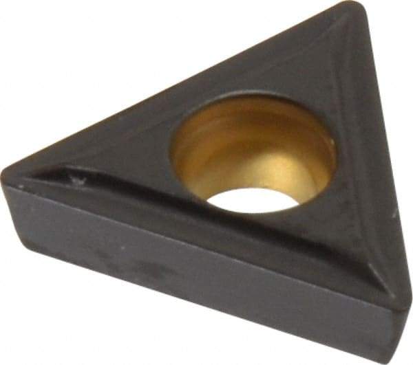 Kennametal - TPMT21.51 LF Grade KCP25 Carbide Turning Insert - TiCN/Al2O3 Finish, 60° Triangle, 1/4" Inscr Circle, 3/32" Thick, 1/64" Corner Radius - Americas Industrial Supply