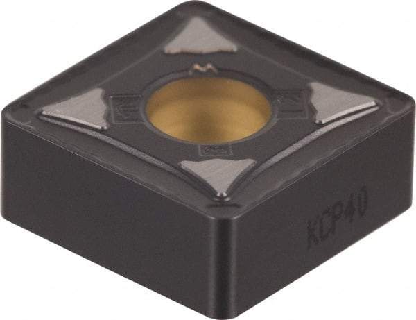 Kennametal - SNMG434 MN Grade KCP25 Carbide Turning Insert - TiCN/Al2O3 Finish, 90° Square, 1/2" Inscr Circle, 3/16" Thick, 1/16" Corner Radius - Americas Industrial Supply