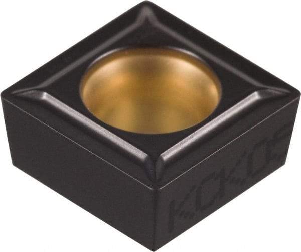 Kennametal - SCMT32.52 LF Grade KC850 Carbide Turning Insert - TiC/TiCN/TiN Finish, 90° Square, 3/8" Inscr Circle, 5/32" Thick, 1/32" Corner Radius - Americas Industrial Supply