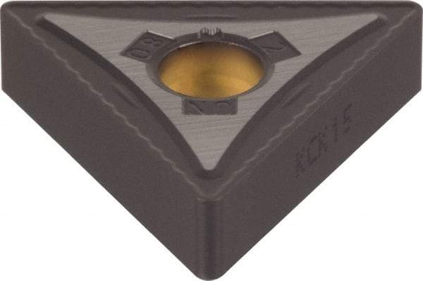 Kennametal - TNMG332 UN Grade KCK20 Carbide Turning Insert - TiCN/Al2O3 Finish, 60° Triangle, 3/8" Inscr Circle, 3/16" Thick, 1/32" Corner Radius - Americas Industrial Supply